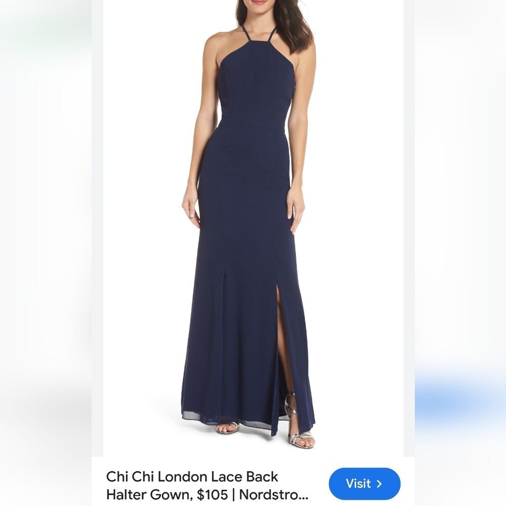 NWT Chi Chi London formal dress size 4 navy.
